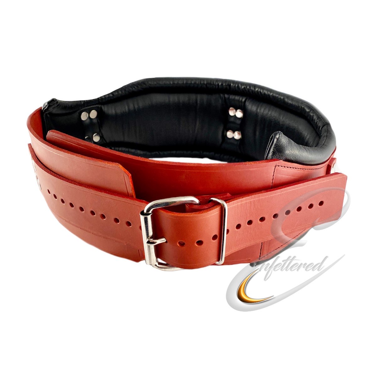 Enfettered Padded Leather Bondage Body Belt Enfetter